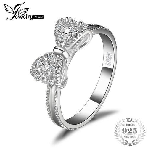 JewelryPalace Bow knot 925 Sterling Rings Jewelry